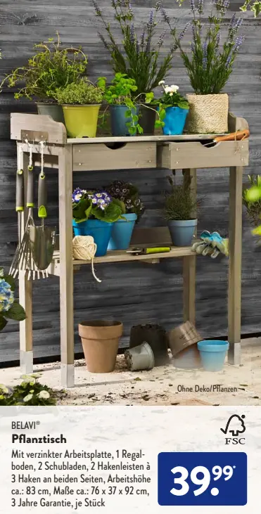 ALDI Süd Pflanztisch ab 21. April 2022