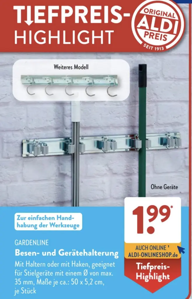 ALDI Gartenwerkzeuge & Halterungen 2026