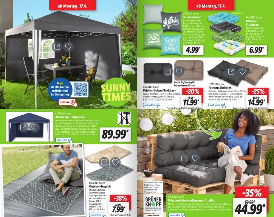 Lidl gartenmöbel Angebote ab 17. April 2023