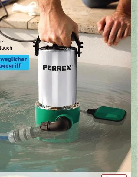 FERREX Schmutzwasser-Tauchpumpe (39.99 €) Angebot ab Do. 10. September 2026