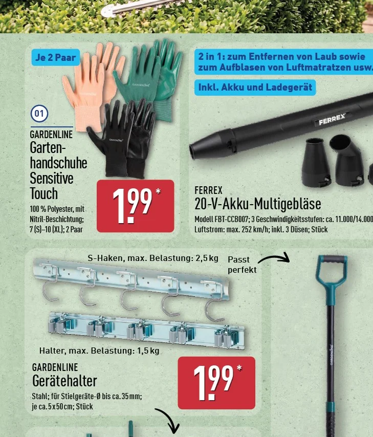 ALDI Gartenwerkzeuge & Halterungen 2026 ab Do. 10. September 2026