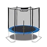 Ultrasport Gartentrampolin, Outdoor Trampolin, Kindertrampolin, 183-430cm, Sprungfedern oder innovatives Elastik Sprungssystem, inkl. Sicherheitsnetz, Witterungsbeständig, Belastbar 100-150 Kg