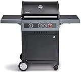 Enders® Gasgrill BOSTON BLACK 3 K TURBO, 3-Brenner aus Edelstahl, mit Kocher, TURBO ZONE & HEAT RANGE Brenner-Technologien von Enders®, Grillwagen, Außenküche #88626