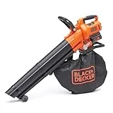 Black+Decker Akku-Laubsauger / Laubbläser mit Häcksler BCBLV3625L1 (45l Fangsack, bürstenloser Motor, 210 km/h Luftgeschwindigkeit und hohe Saugleistung – 36V, inkl. Akku und Ladegerät)