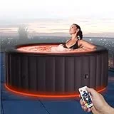 Miweba MSpa aufblasbarer Whirlpool 2022 Aurora U-AU06 Outdoor für 6 Personen – inkl. LED RGB – inkl. Ozon & UV-C-Reinigung – TÜV GS geprüft – Pool aufblasbar