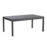 Naterial – Gartentisch ausziehbar ODYSSEA – Ausziehtisch für 6 bis 8 Personen – 180/240x100cm – Esstisch – Aluminium – Anthrazit