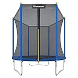 Ultrasport Gartentrampolin Uni-Jump, Kindertrampolin, Trampolin Komplettset inklusive Sprungmatte, Sicherheitsnetz, gepolsterten Netzpfosten und Randabdeckung