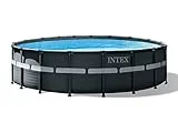 Intex Frame Pool Set Ultra Rondo XTR Ø 549 x 132 cm, Pool, Sandfilteranlage, Abdeckplane, Bodenschutzplane, Sicherheitsleiter, GS, 26330GN