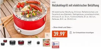 holzkohlegrill elektrischer belueftung