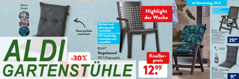 ALDI Gartenstühle 2023 Dann gibt es wieder die ersten Angebote
