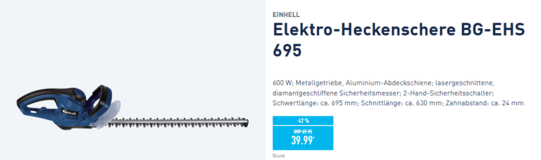 ALDI Elektro Heckenschere ab 03. März 2022 von EINHELL Endlich wieder