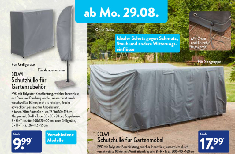 ALDI Schutzhüllen 2025 für Gartenmöbel Aktuelle Angebote und Tipps