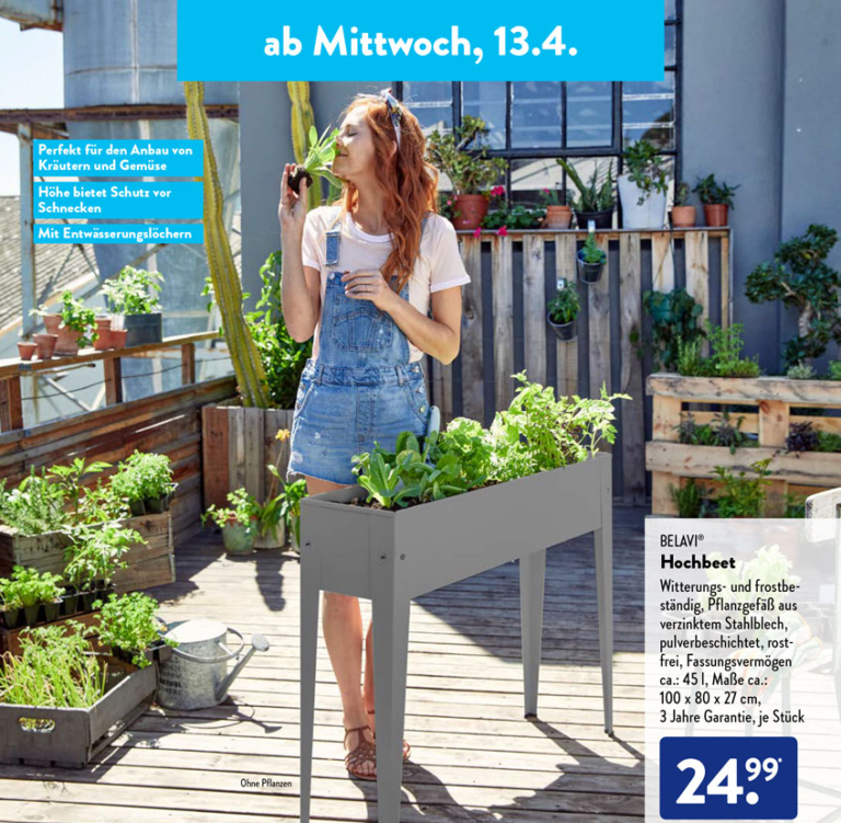 ALDI Hochbeete von BELAVI ab 07. Juli 2022 im Angebot