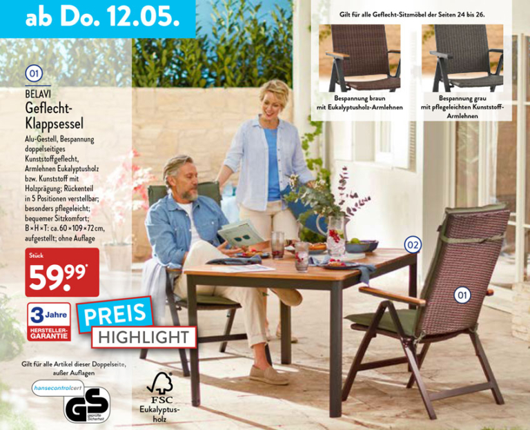 ALDI Nord & Süd Gartenstuhl Angebote Wann geht es los?