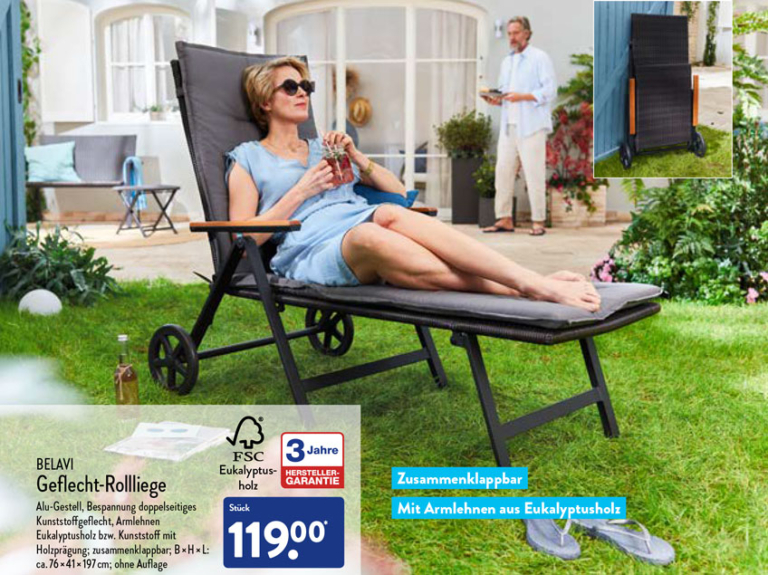 ALDI Nord & Süd Gartenliege / Freizeitliege Angebote 2025 🌞