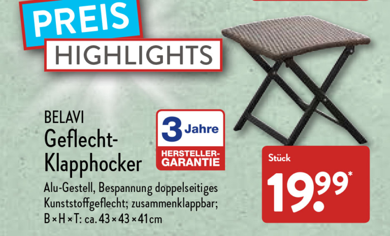 ALDI Gartenstühle 2023 Dann gibt es wieder die ersten Angebote