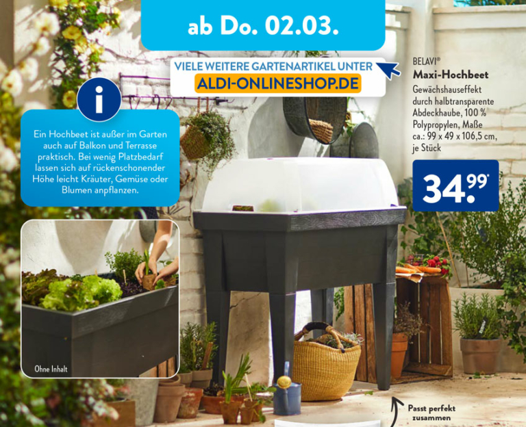 BELAVI Hochbeet bei ALDI Nord im Angebot ab 29. Februar