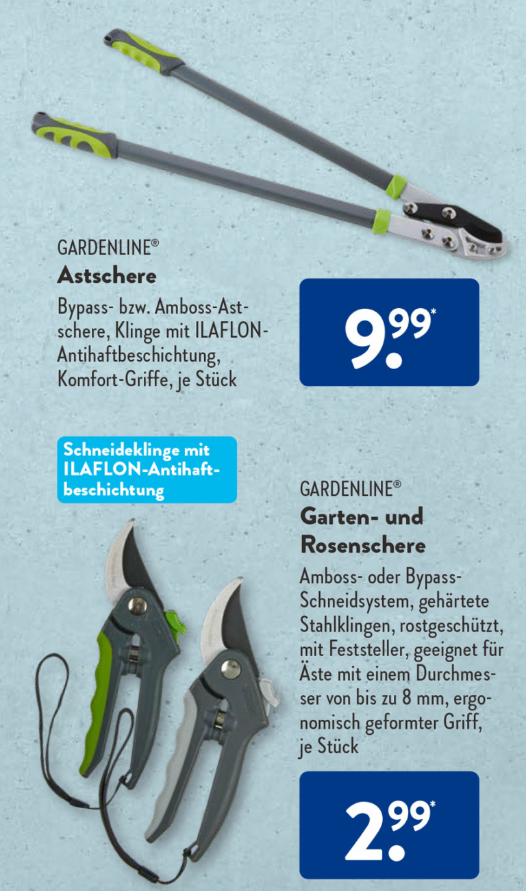 ALDI elektrische Heckenschere und Teleskopscheren
