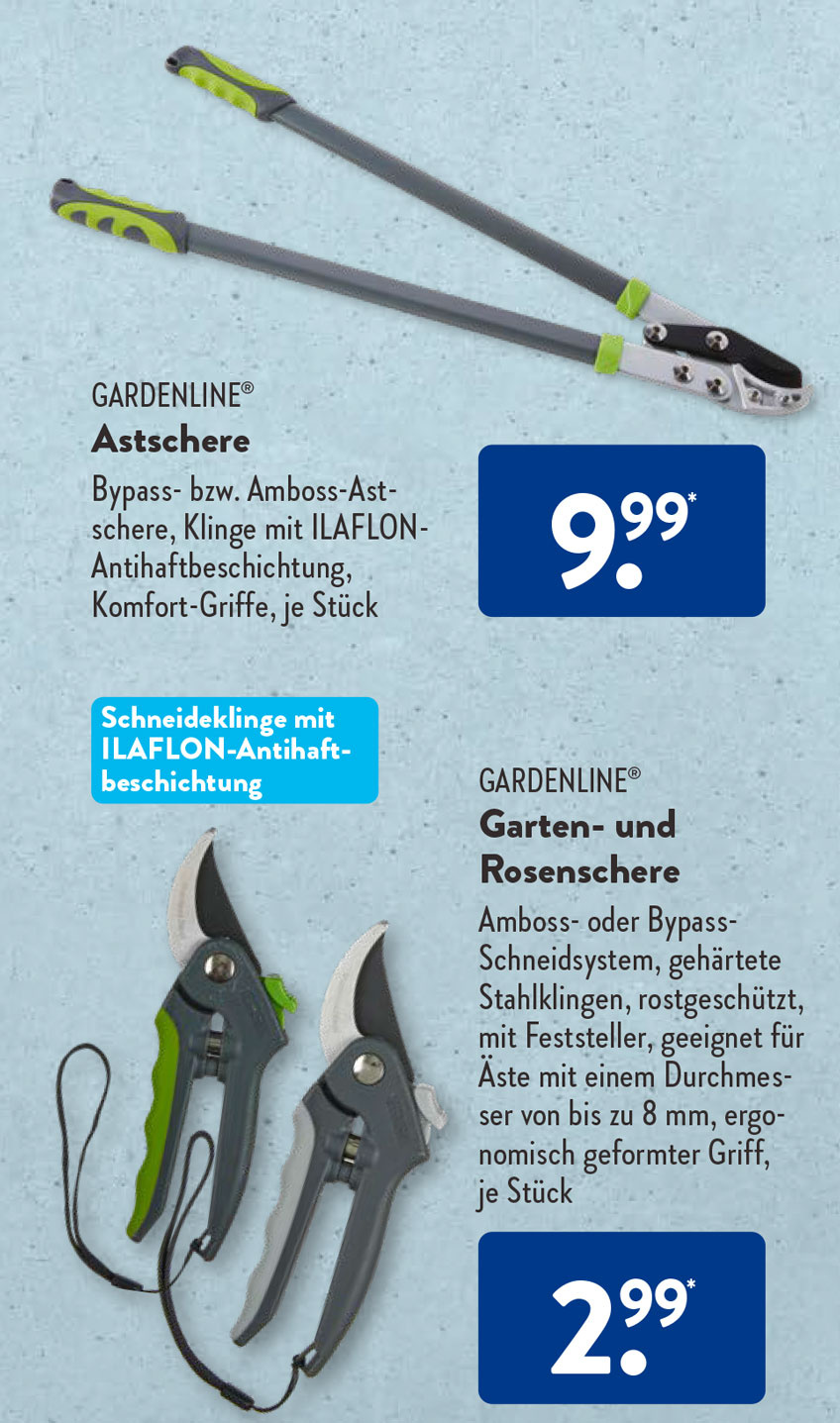 ALDI elektrische Heckenschere und Teleskopscheren