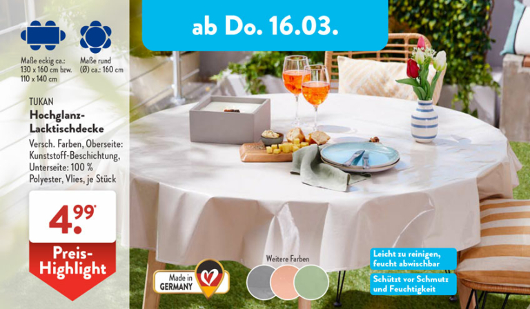 ALDI ALUGlasGartentisch ausziehbar ab 20. April 2023 ☝️