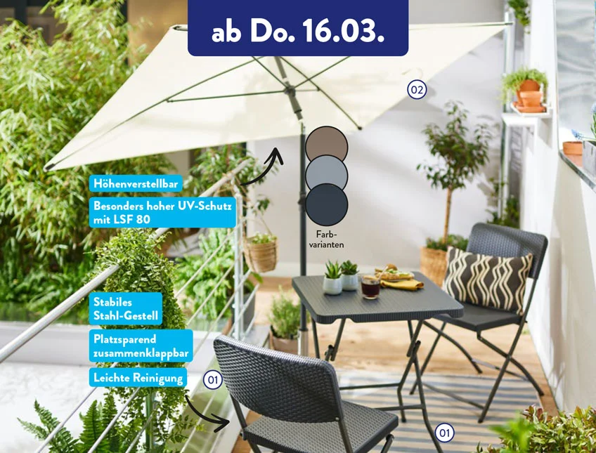 ALDI Balkonschirm 2023