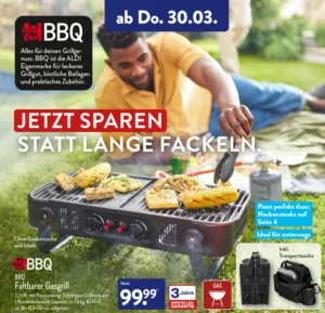 ALDI Nord: Klappbarer Gas Grill ab 30. März 2023