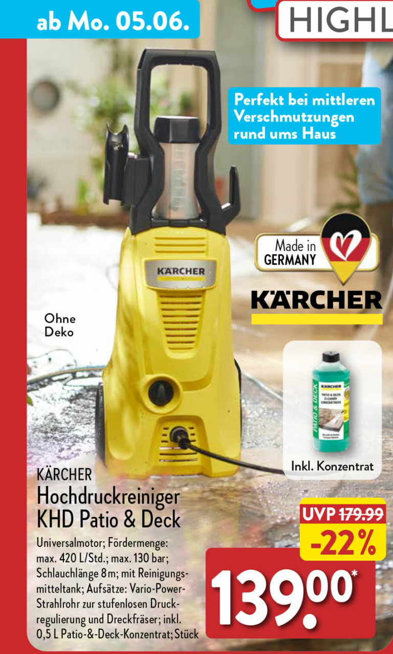 Hochdruckreiniger von FERREX bei ALDI Nord Start am 11. März 2024