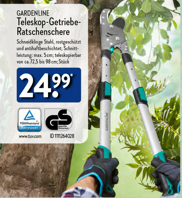 ALDI elektrische Heckenschere und Teleskopscheren