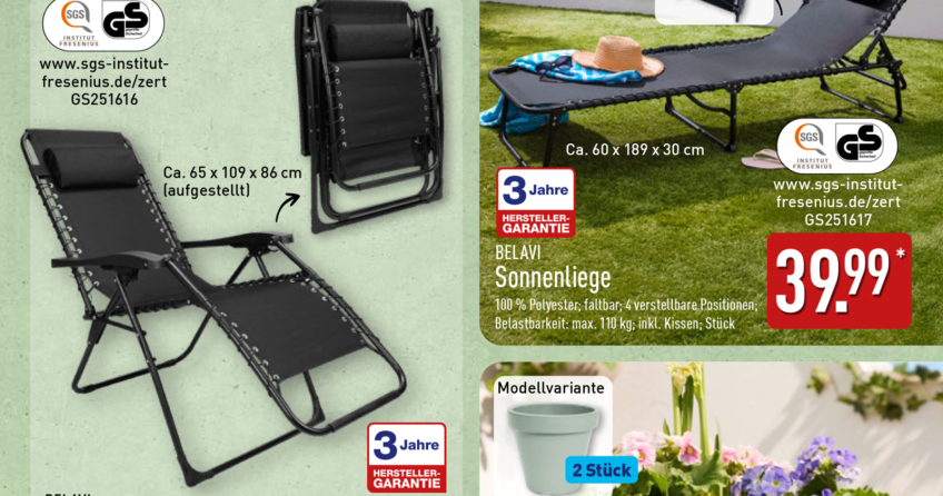 aldi gartenliege sonnenliege 2026 2026